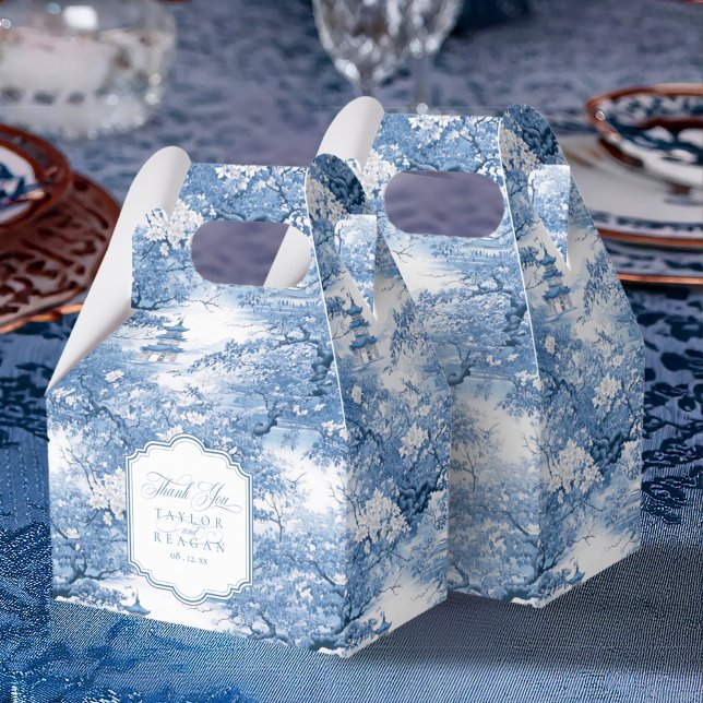 Caja Para Regalos Patrón de Bodas de Chinoiserie Gracias ID1094 (Subido por el creador)