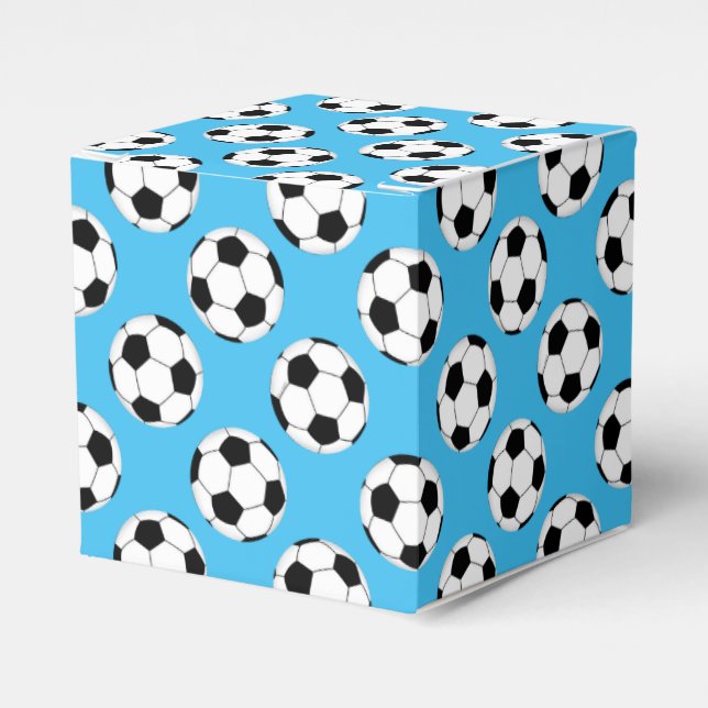 Caja Para Regalos Patrón de bolas de fútbol (Costado Anverso)