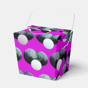 Caja Para Regalos Patrón de bolos de césped magenta caliente,