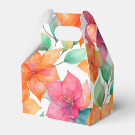 Caja Para Regalos Patrón de buganvillas tropicales