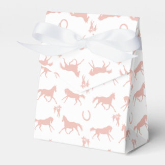 Caja Para Regalos Patrón de caballos galopantes rosados y blancos