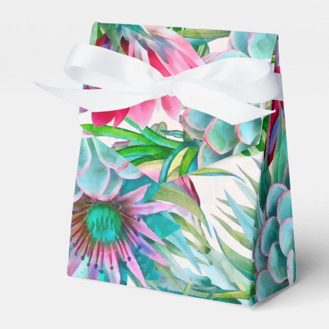 Caja Para Regalos Patrón de Cacti (Front Side)