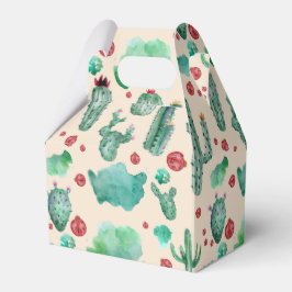 Caja Para Regalos patrón de cactus y ladybug - fondo beige