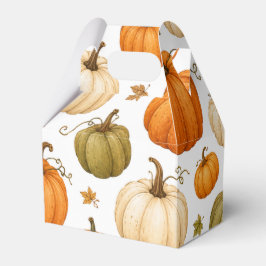 Caja Para Regalos Patrón de calabaza acuarela Calabazas de otoño 