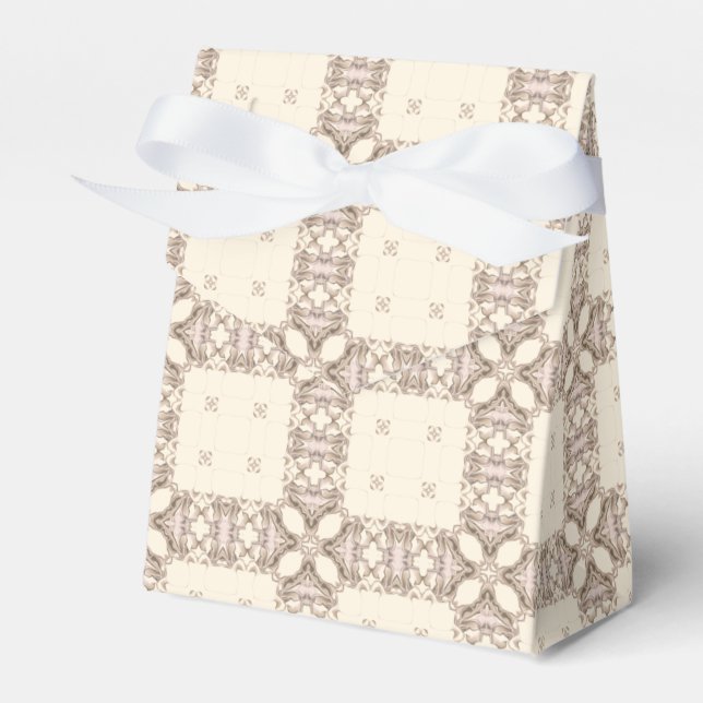 Caja Para Regalos Patrón de caleidoscopio beige #1 (Front Side)
