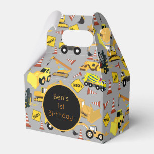 Caja Para Regalos Patrón de camiones de construcción personalizados