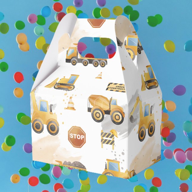 Caja Para Regalos Patrón de camiones para niños (Subido por el creador)