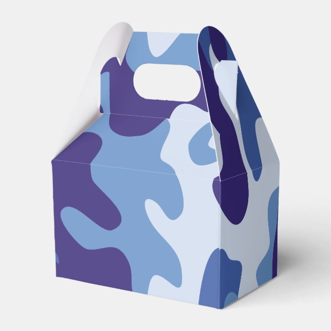 Caja Para Regalos Patrón de camuflaje azul (Reverso)