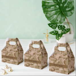 Caja Para Regalos Patrón de camuflaje del desierto, tu nombre, Perso