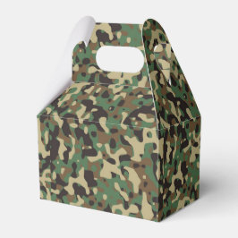 Caja Para Regalos Patrón de camuflaje verde, negro y marrón