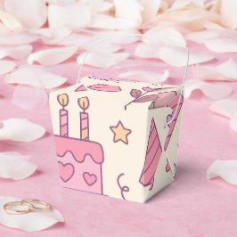 Caja Para Regalos Patrón de Celebración de Fiesta de Princesa Dulce