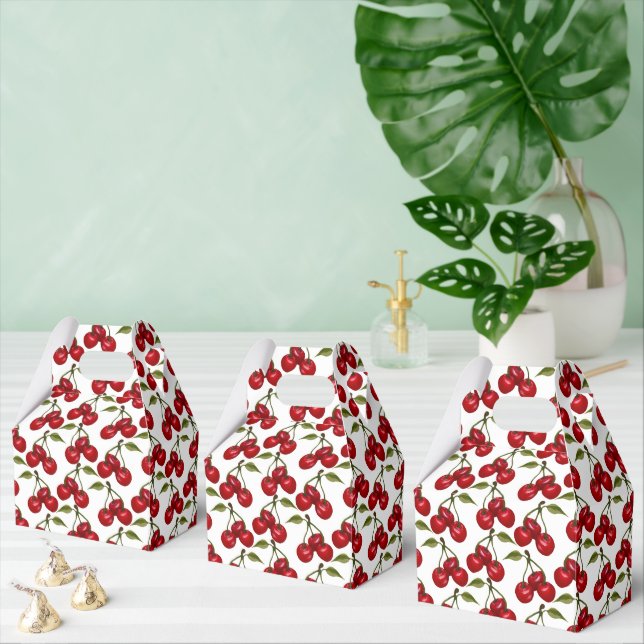 Caja Para Regalos patrón de cerezo lindo (Múltiple)