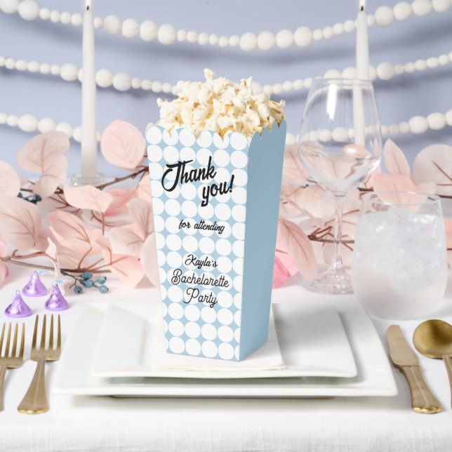 Caja Para Regalos Patrón de Círculo Azul Claro Despedida de Soltera (Boda)