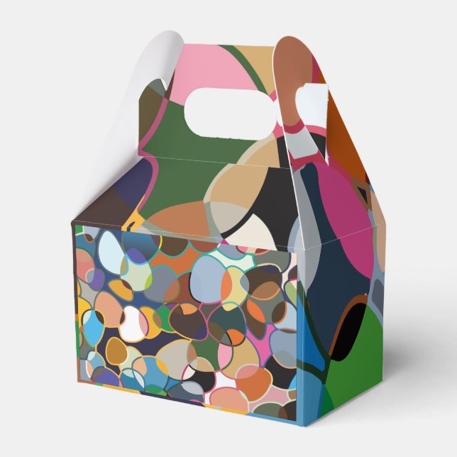 Caja Para Regalos Patrón de círculo policromático agitado (Front Side)