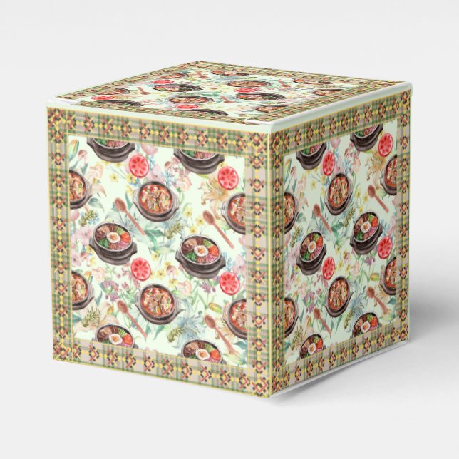 Caja Para Regalos Patrón de cocina coreana (Costado Anverso)