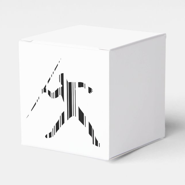 Caja Para Regalos Patrón de código de barras de jabalina Deportes At (Costado Anverso)