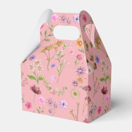 Caja Para Regalos patrón de color de agua floral- rosa, púrpura, ver