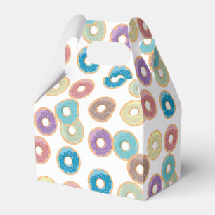 Caja Para Regalos Patrón de coloridos Donuts y rociadores Pastel