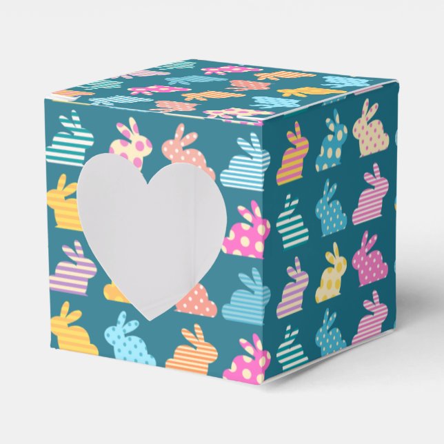 Caja Para Regalos Patrón de conejo de Pascua (Anverso)