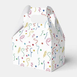 Caja Para Regalos Patrón de confeti de fiesta de colores