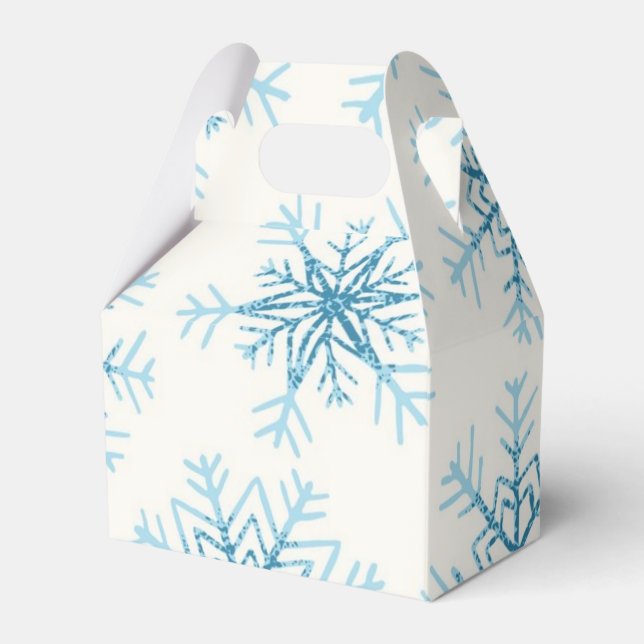 Caja Para Regalos Patrón de copo de nieve (Front Side)