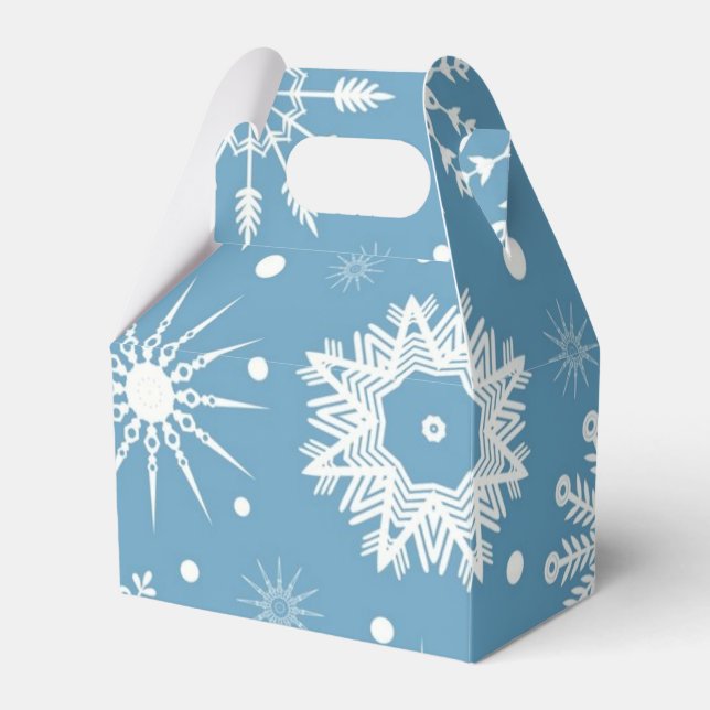 Caja Para Regalos Patrón de copo de nieve (Front Side)