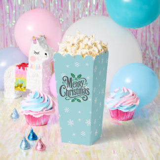 Caja Para Regalos Patrón de copo de nieve cian de fiesta