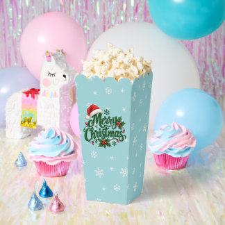 Caja Para Regalos Patrón de copo de nieve cian de vacaciones