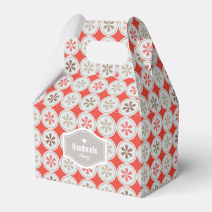 Caja Para Regalos Patrón de copo de nieve de Chirstmas verde rojo pe