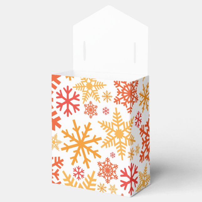 Caja Para Regalos Patrón de copo de nieve navideño (Abierto)