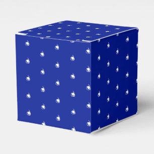 Caja Para Regalos Patrón de copos de nieve blanco regalo azul cobalt