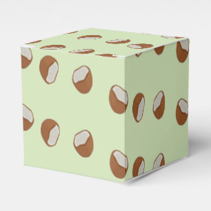 Caja Para Regalos Patrón de cortes de coco en verde
