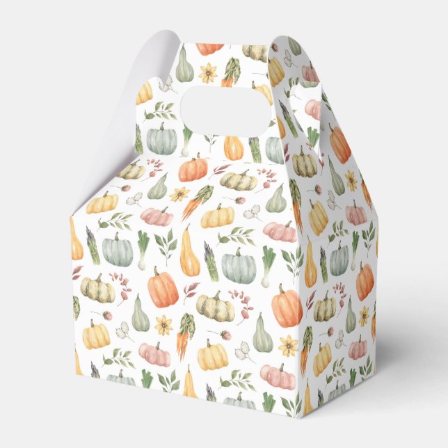 Caja Para Regalos Patrón de cosecha de otoño de acuarela (Front Side)
