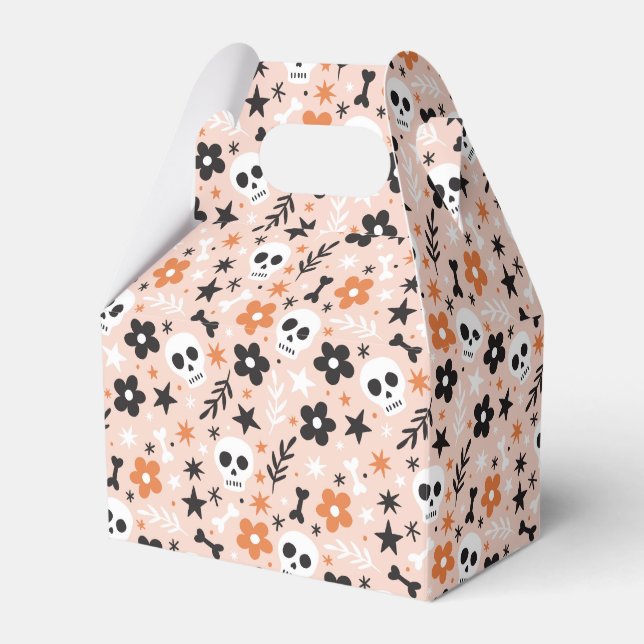 Caja Para Regalos Patrón de cráneo de flor (Front Side)