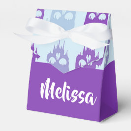 Caja Para Regalos Patrón de cráneo morado y azul