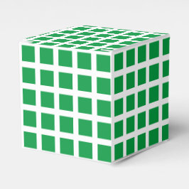 Caja Para Regalos Patrón de cuadros moderno verde blanco en cuadrícu