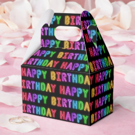 Caja Para Regalos Patrón de cumpleaños feliz