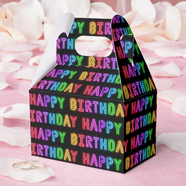 Caja Para Regalos Patrón de cumpleaños feliz (Boda)