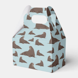 Caja Para Regalos Patrón de Cute Walrus