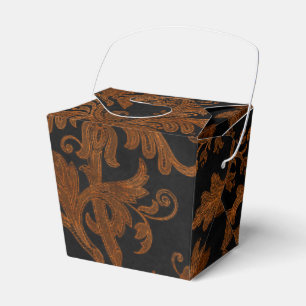Caja Para Regalos Patrón de damasco floral real de Halloween