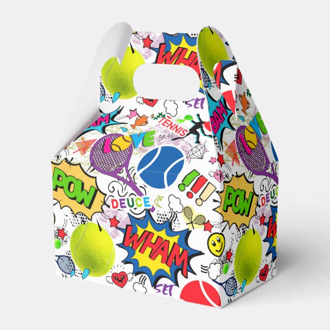 Caja Para Regalos 😍 🤩 Patrón de 🎾 de tenis ecléctico (Front Side)