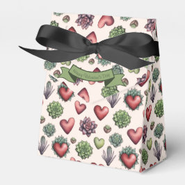 Caja Para Regalos Patrón de Día de San Valentín de acuarela de coraz
