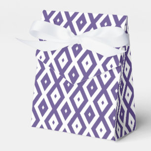 Caja Para Regalos Patrón de diamante ultravioleta y blanco