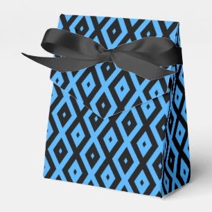 Caja Para Regalos Patrón de diamantes azul y negro del cielo