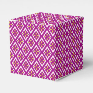 Caja Para Regalos Patrón de diamantes - púrpura de ciruela y rosa