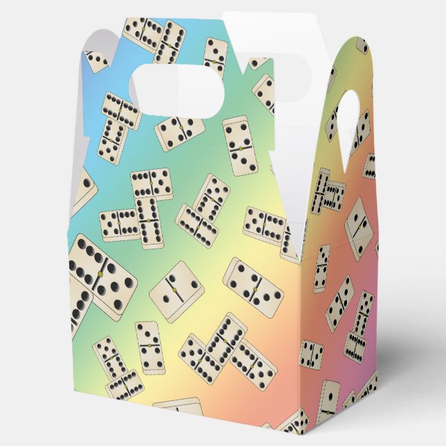 Caja Para Regalos Patrón de dominó del arcoiris divertido (Abierto)