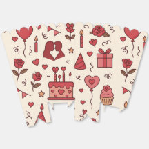Patrón de Doodle de Celebración Romántica