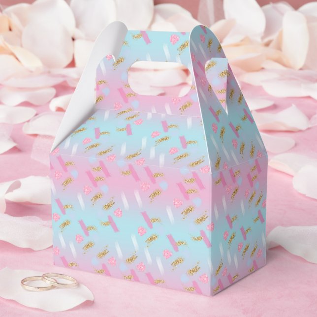 Caja Para Regalos Patrón de dulce y azúcar (Boda)