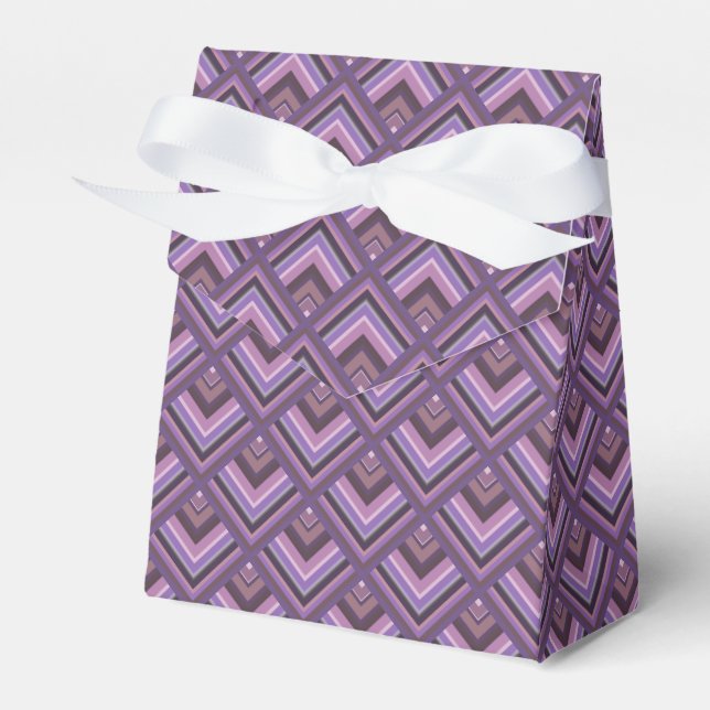 Caja Para Regalos Patrón de escala de franjas malvas (Front Side)