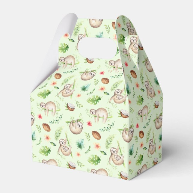 Caja Para Regalos Patrón de eslora de coco tropical (Front Side)